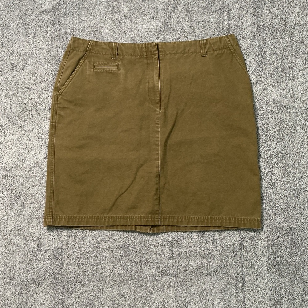 Isaac Mizrahi for Target Brown Khaki Chino Mini Skirt Size 16 Cotton Twill